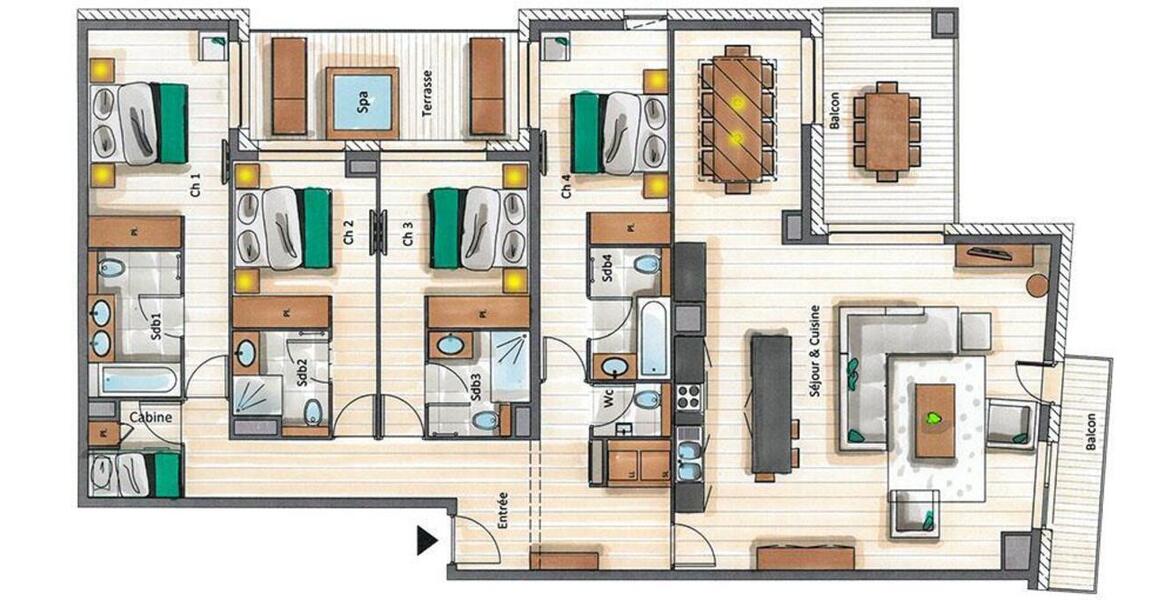 Apartment for rent in Courchevel 1650 Moriond
