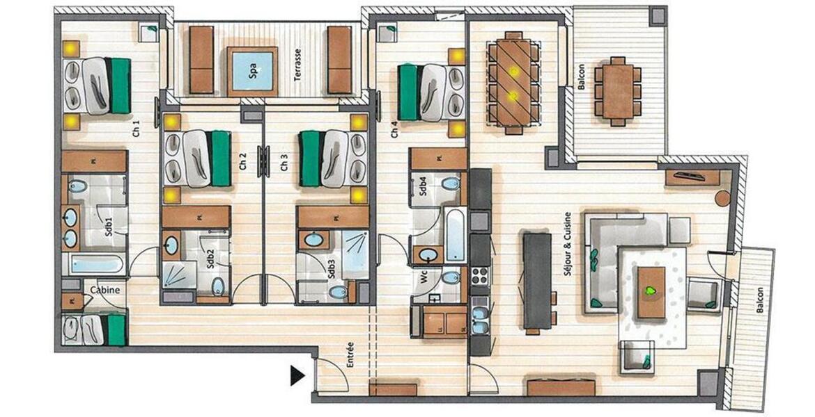 El apartamento en alquiler en Courchevel 1650 Moriond 5 dorm