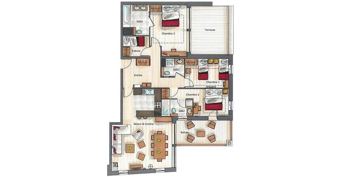 Apartment for rent in Courchevel 1650 Moriond