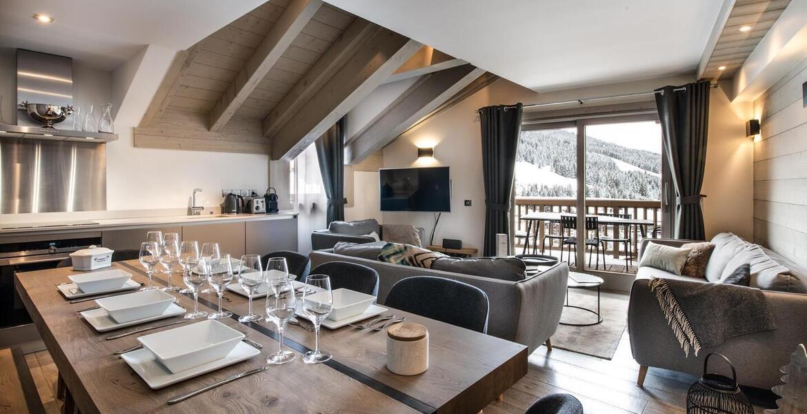 L'appartement, situé dans la résidence Le C à Courchevel1650