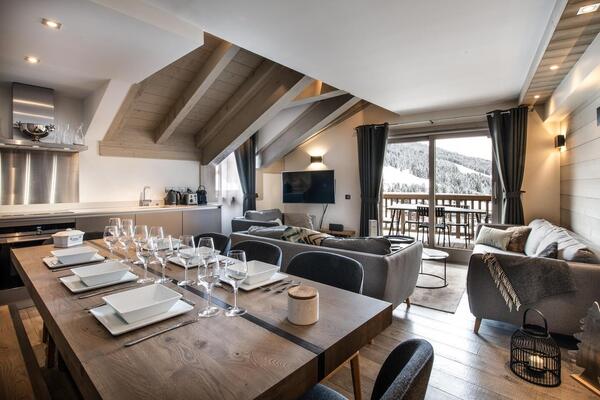 L'appartement, situé dans la résidence Le C à Courchevel1650