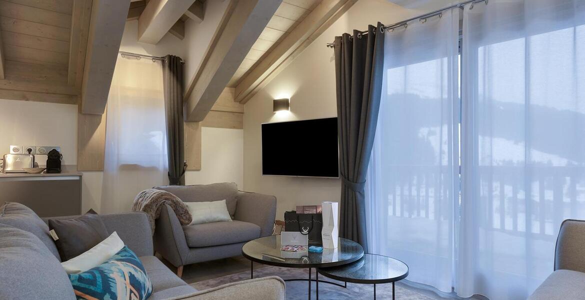 L'appartement, situé dans la résidence Le C à Courchevel1650