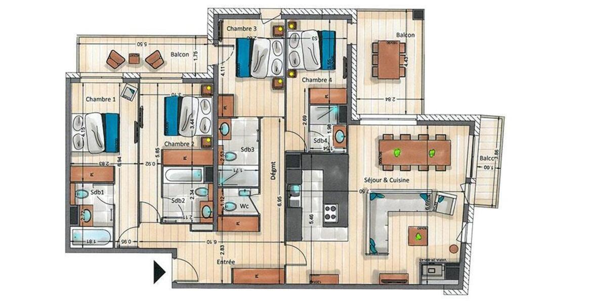 Apartment for rent in Courchevel 1650 Moriond
