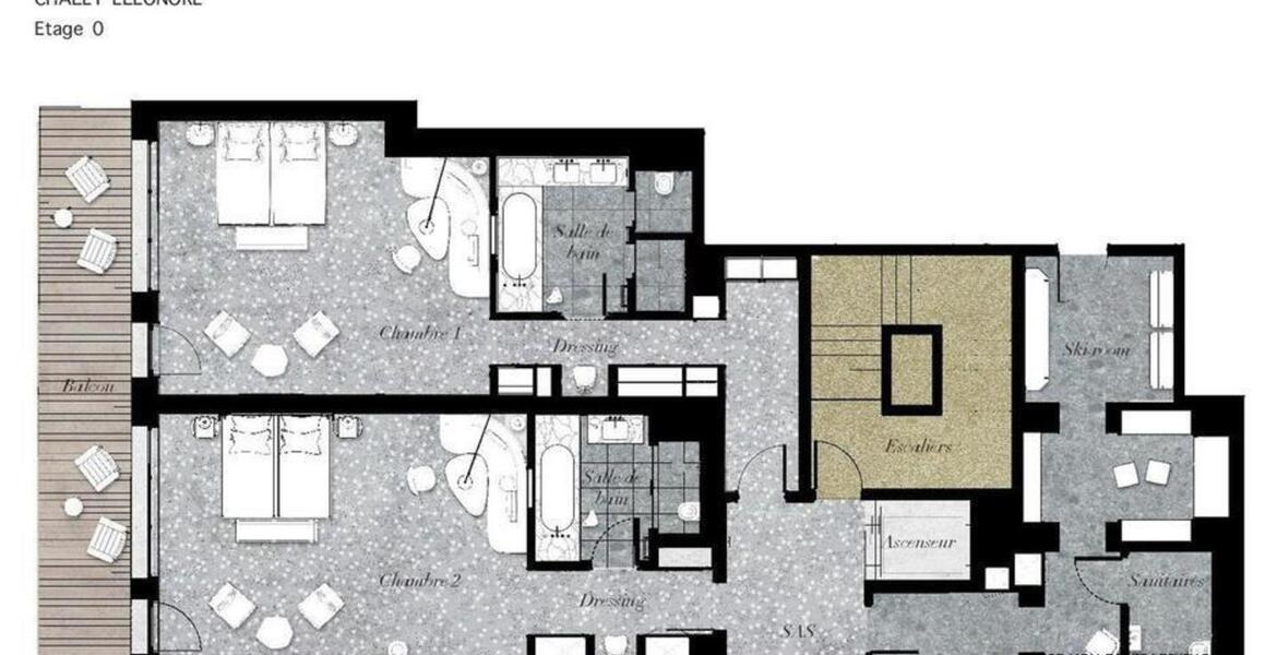 Chalet en alquiler en Estación de Méribel de 590 m2 y 4 dorm