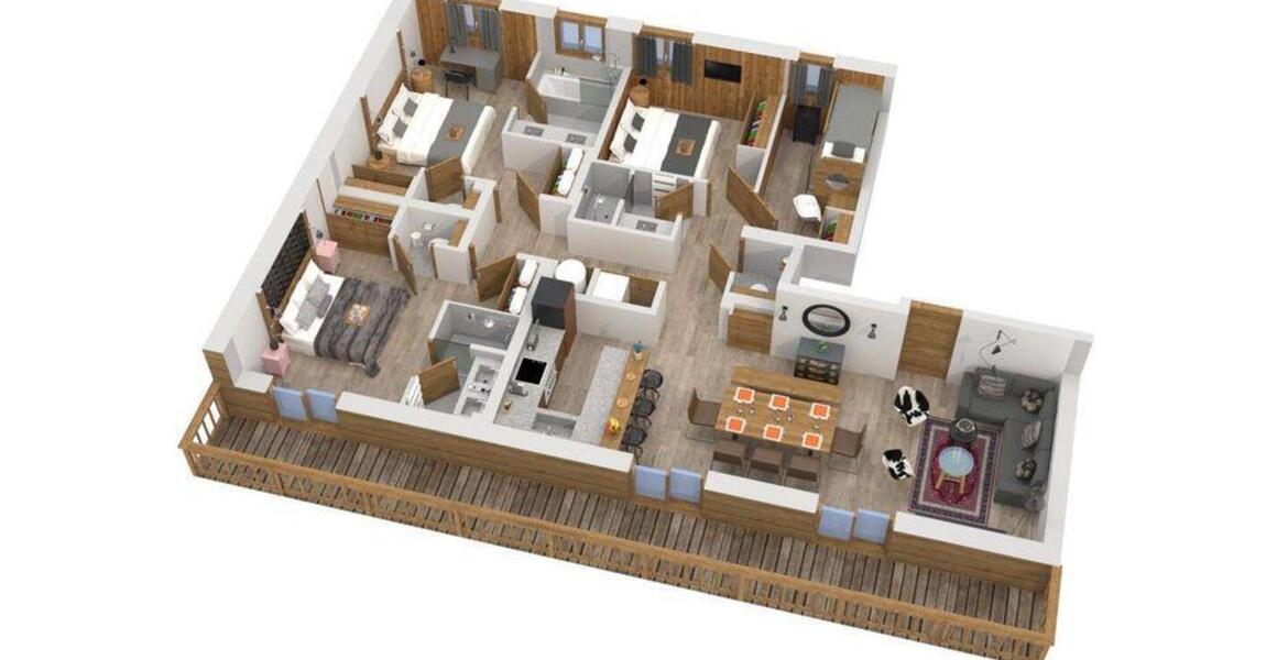 Appartement de 4 chambres à louer à Courchevel 1850 