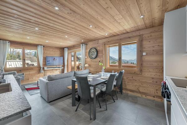 Apartamento de 2 habitaciones en alquiler en Megeve - Mont