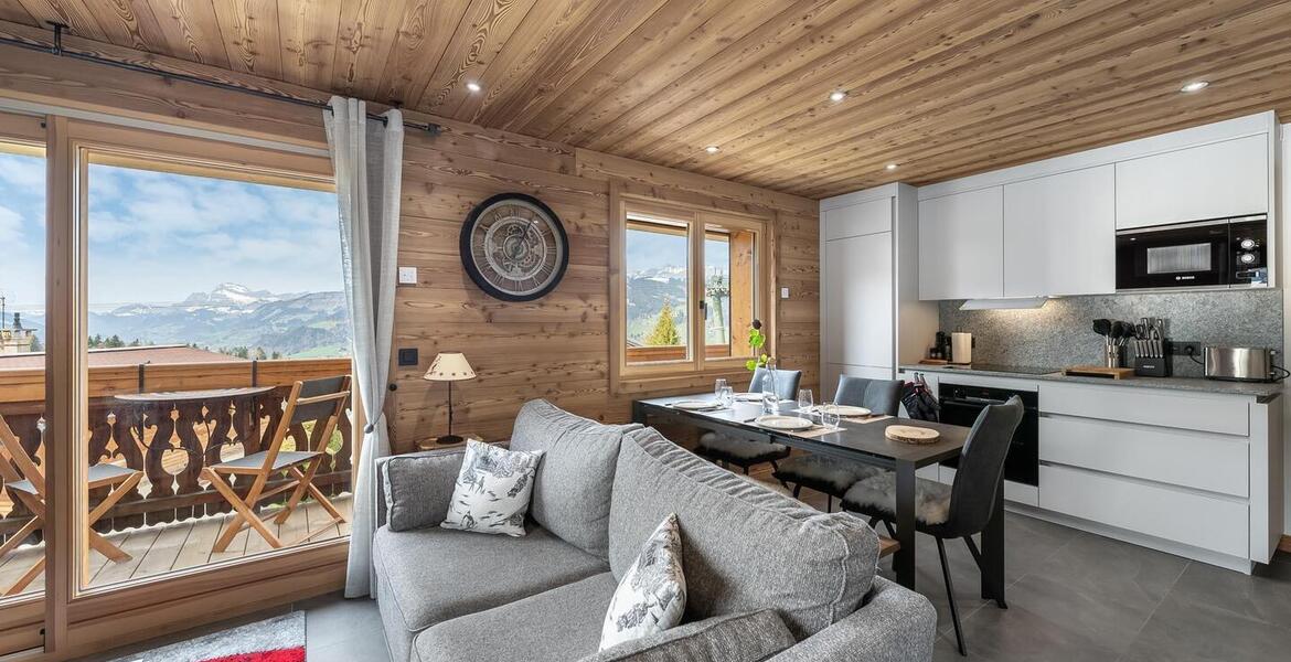 Apartamento de 2 habitaciones en alquiler en Megeve - Mont