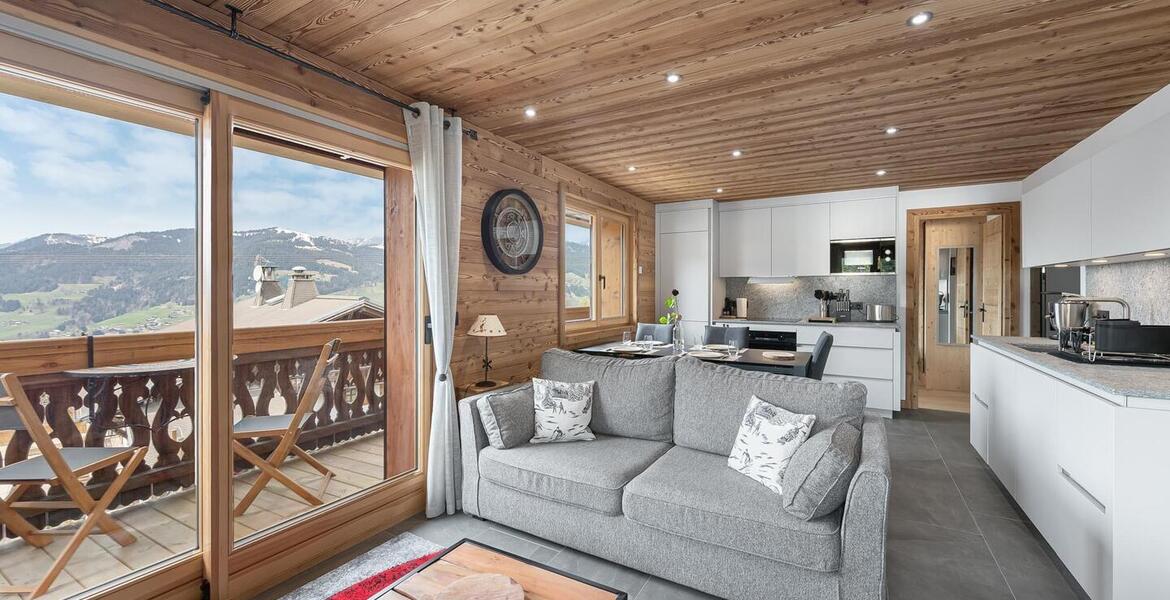 Apartamento de 2 habitaciones en alquiler en Megeve - Mont