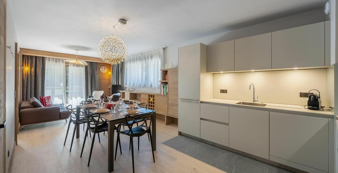 Apartamento de 2 dormitorios en Rochebrune Megeve con 57 met