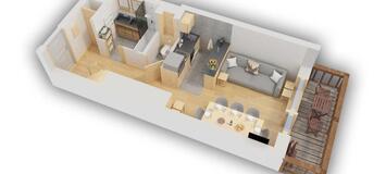 Apartamento de 45 m2 en Val d'Isere con 2 habitaciones 