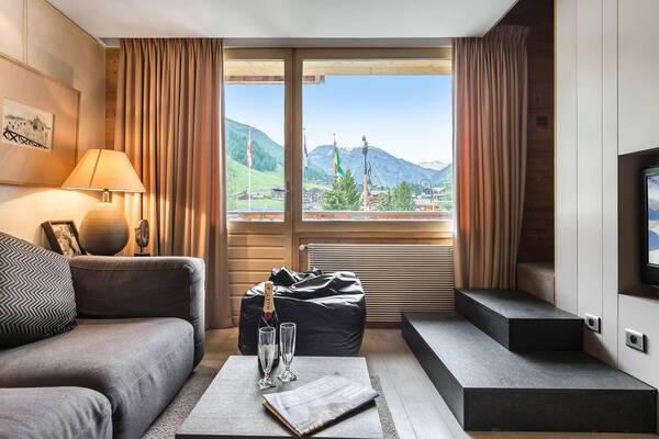 The duplex apartment in Val d'Isere for rent with 2 bedrooms