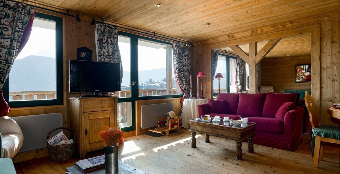 Charmant appartement de style montagnard, ski aux pieds