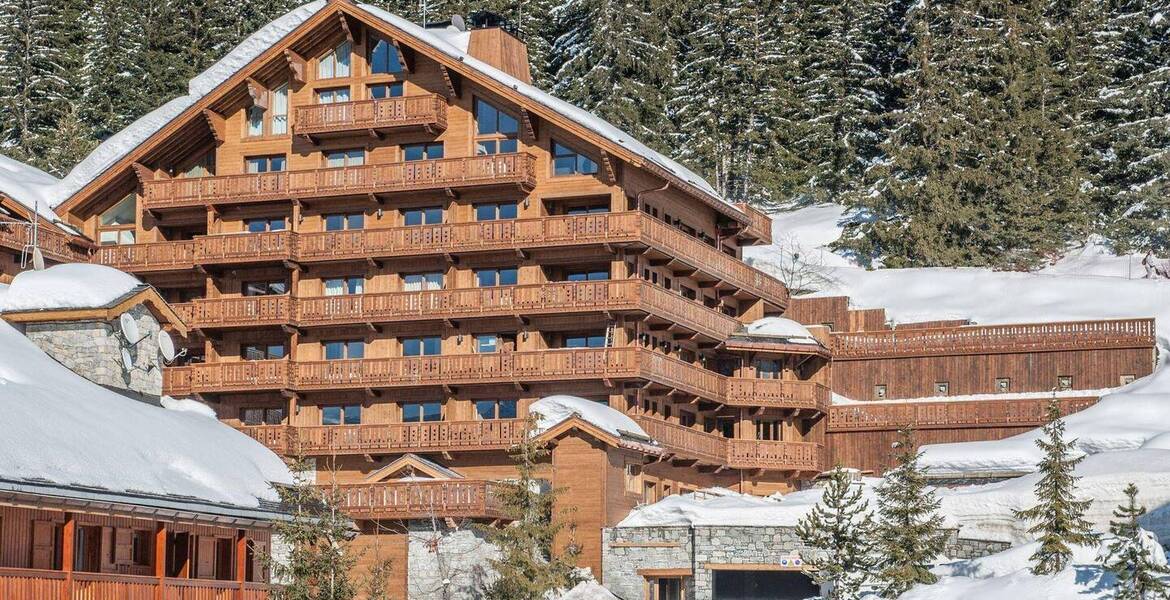 The ski-in/ski-out apartment in Méribel for rent with 120sqm