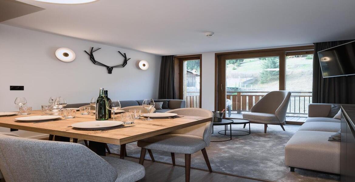 All new contemporary and south facing duplex in Courchevel