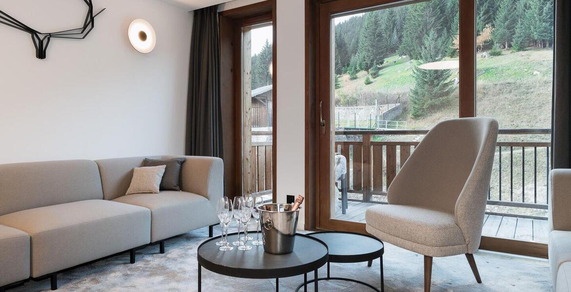 All new contemporary and south facing duplex in Courchevel