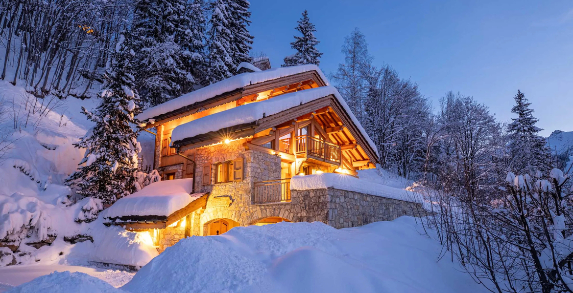 Chalet au centre de Méribel, au bout d'un cul-de-sac pour un