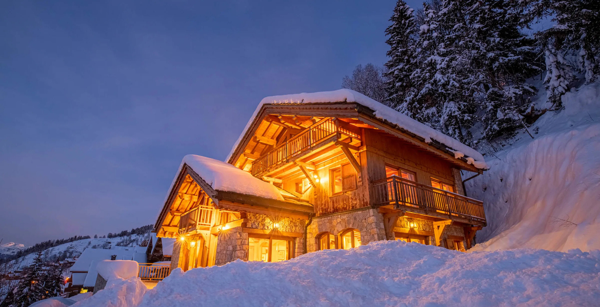 Chalet au centre de Méribel, au bout d'un cul-de-sac pour un