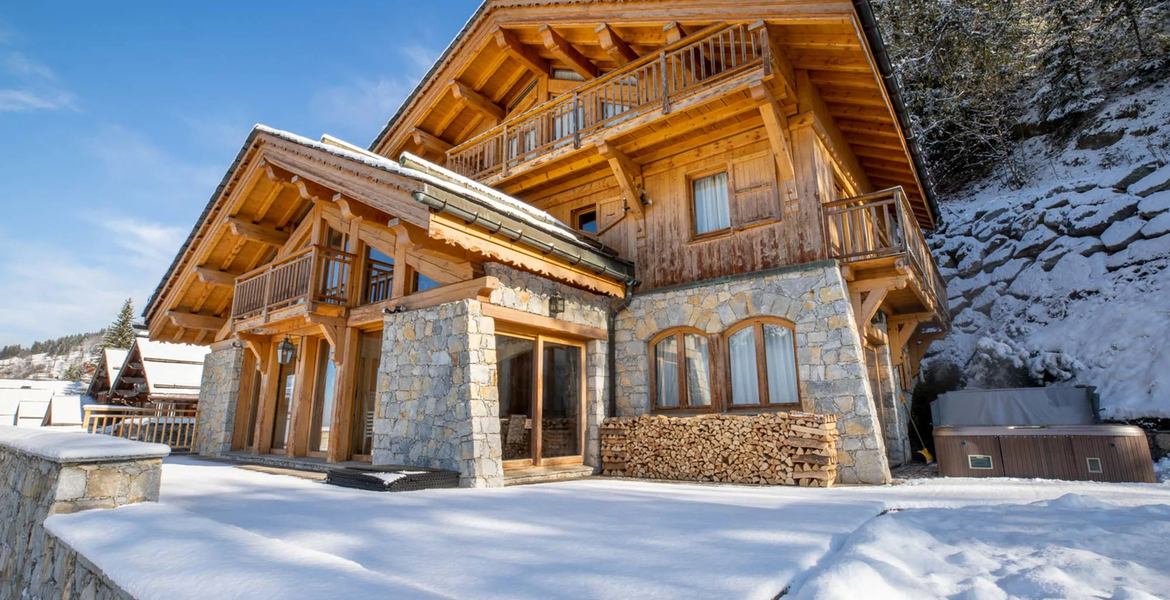 Chalet au centre de Méribel, au bout d'un cul-de-sac pour un