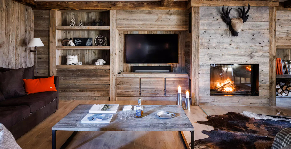 The classic wooden Chalet Méribel French Alps   