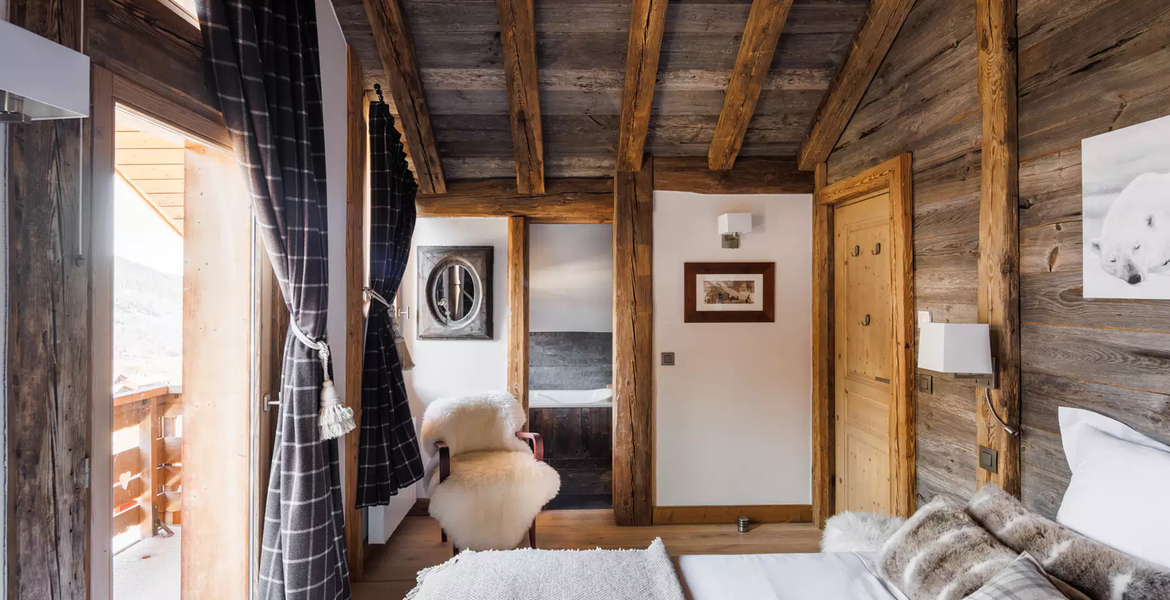 The classic wooden Chalet Méribel French Alps   