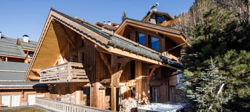 The classic wooden Chalet Méribel French Alps   