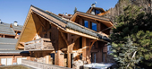 The classic wooden Chalet Méribel French Alps   