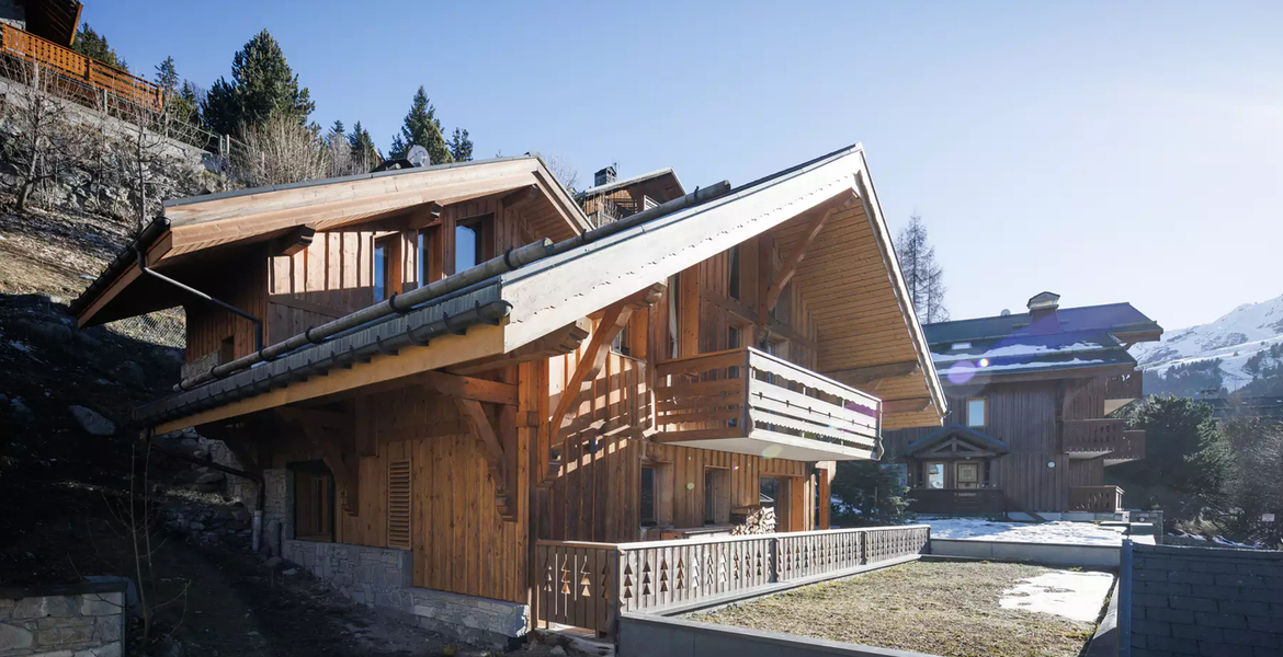 The classic wooden Chalet Méribel French Alps   