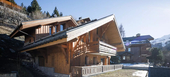 The classic wooden Chalet Méribel French Alps   