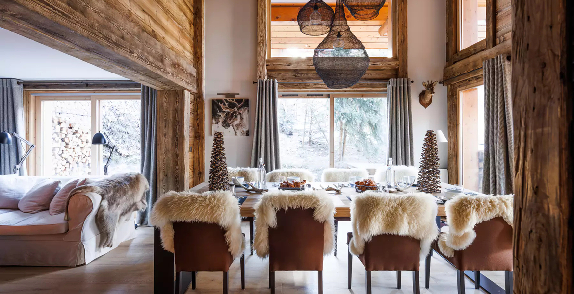 El clásico chalet de madera Méribel Alpes franceses