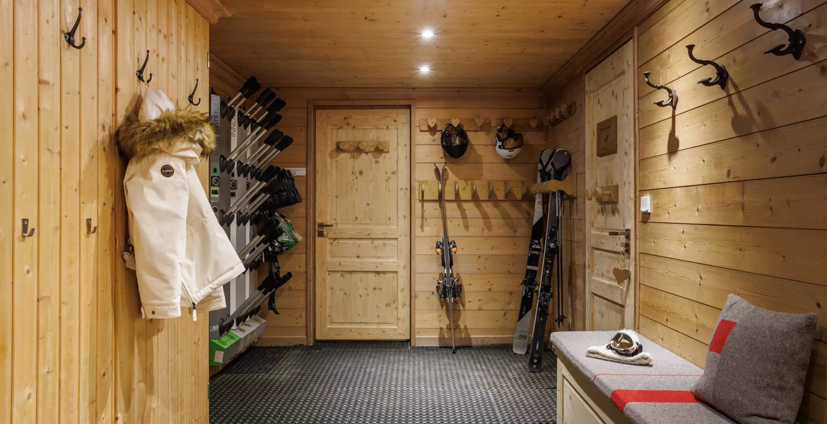 The classic wooden Chalet Méribel French Alps   