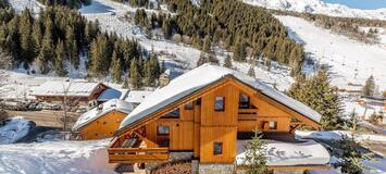 In the heart of Méribel, this ski-in, ski-out chalet