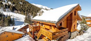 In the heart of Méribel, this ski-in, ski-out chalet