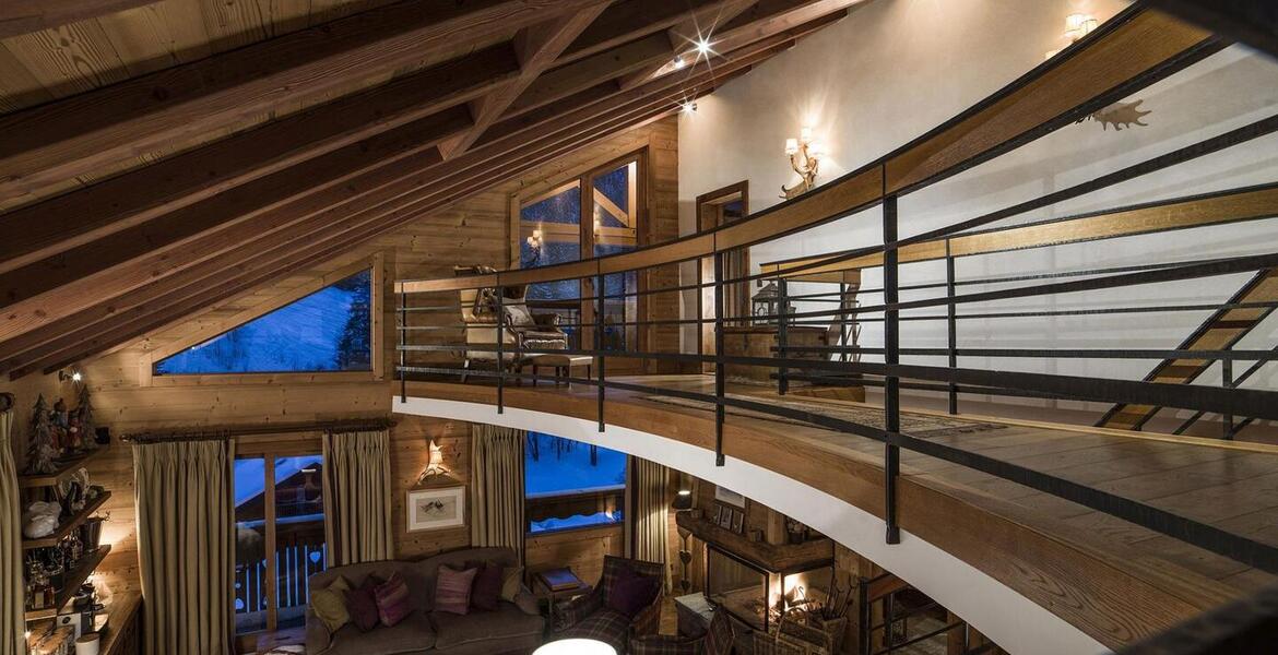 In the heart of Méribel, this ski-in, ski-out chalet