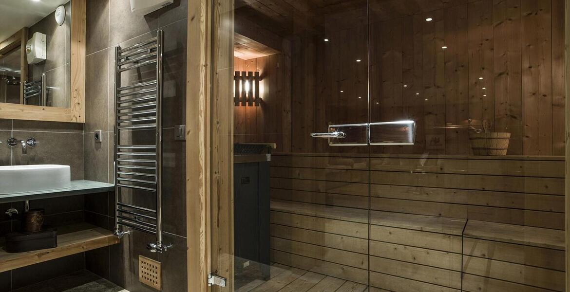 In the heart of Méribel, this ski-in, ski-out chalet