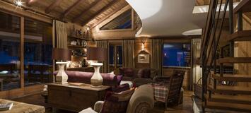 In the heart of Méribel, this ski-in, ski-out chalet