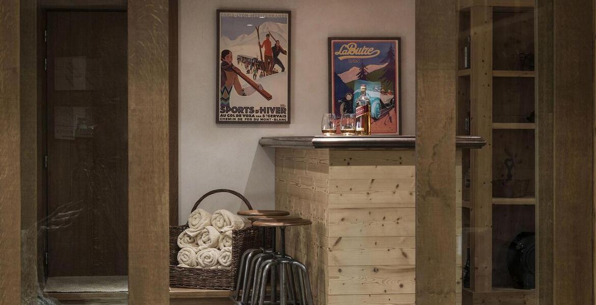 In the heart of Méribel, this ski-in, ski-out chalet