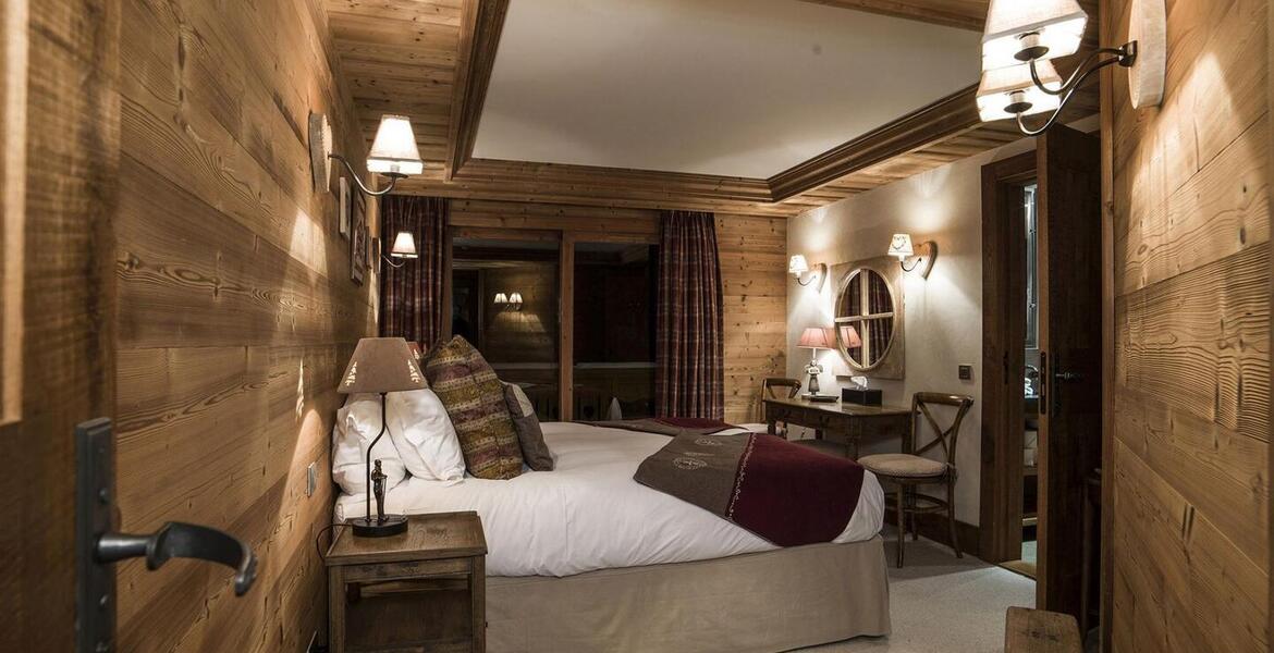 In the heart of Méribel, this ski-in, ski-out chalet