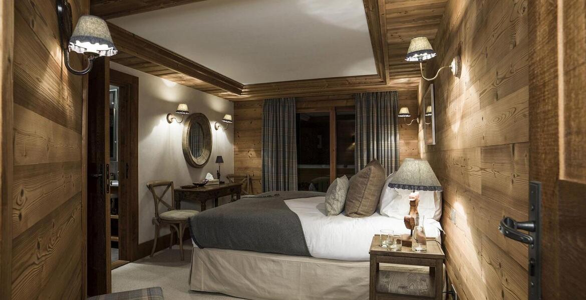 In the heart of Méribel, this ski-in, ski-out chalet