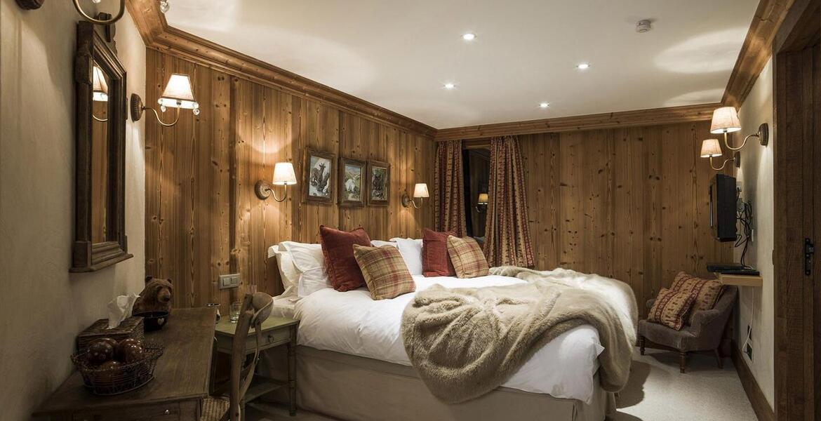 In the heart of Méribel, this ski-in, ski-out chalet