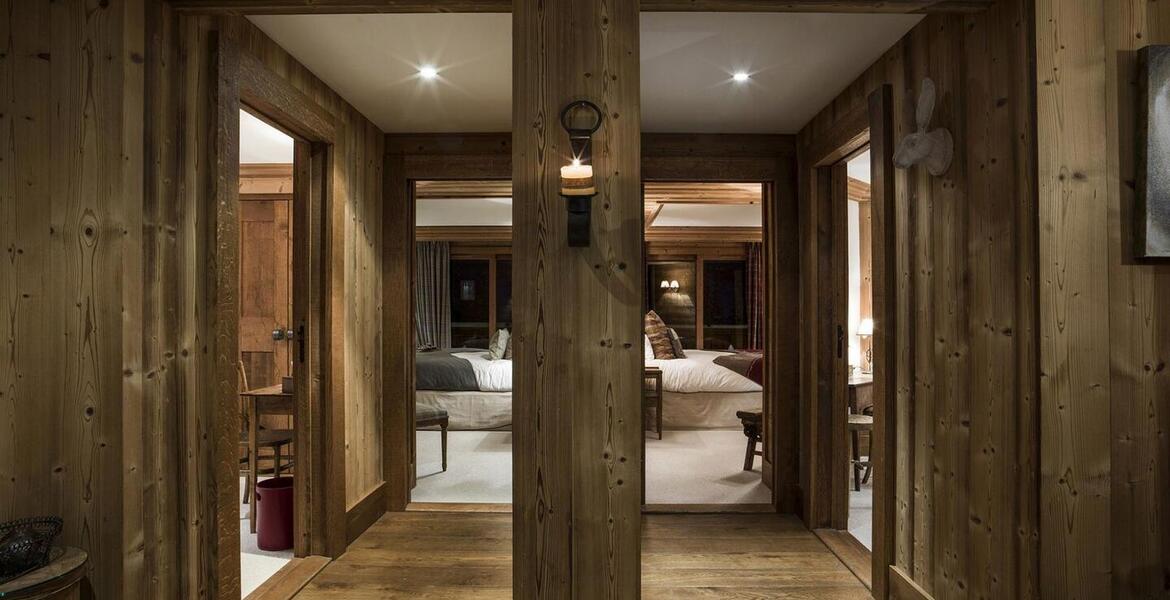 In the heart of Méribel, this ski-in, ski-out chalet