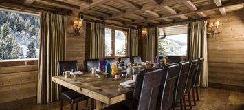 In the heart of Méribel, this ski-in, ski-out chalet