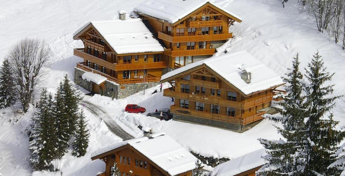 In the heart of Méribel, this ski-in, ski-out chalet