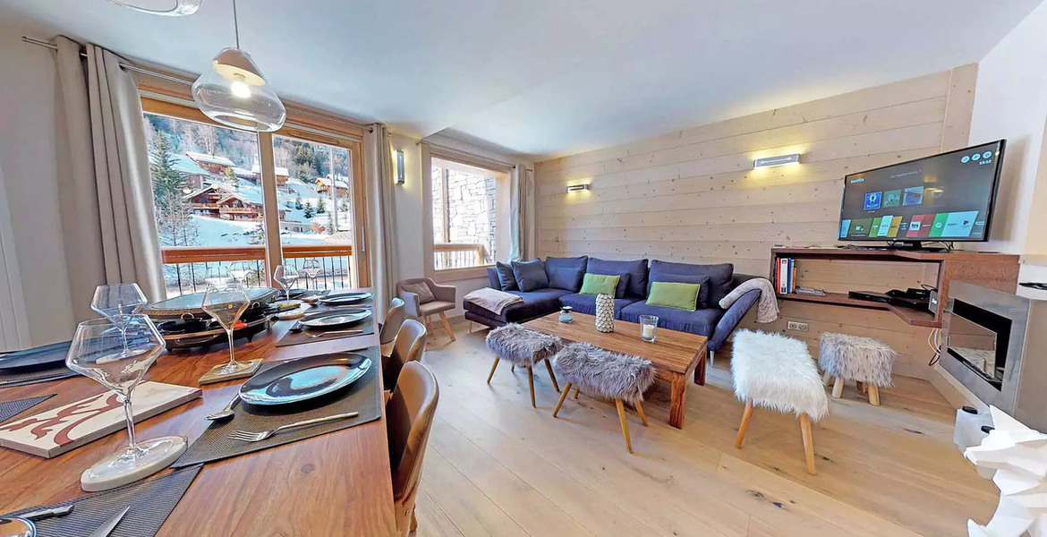 Un bel appartement duplex de luxe situé au coeur de Meribel