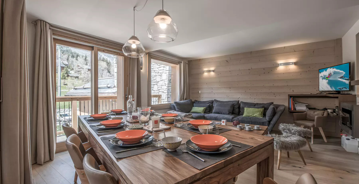 Un bel appartement duplex de luxe situé au coeur de Meribel