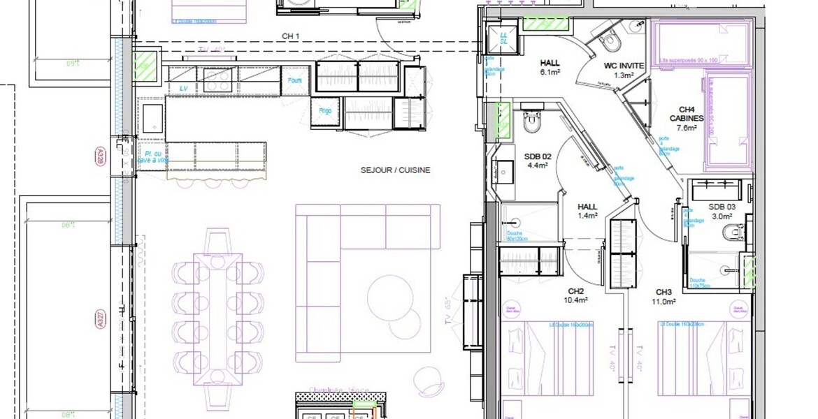 Chaleureux appartement neuf de 127 m² en duplex, situé dans 