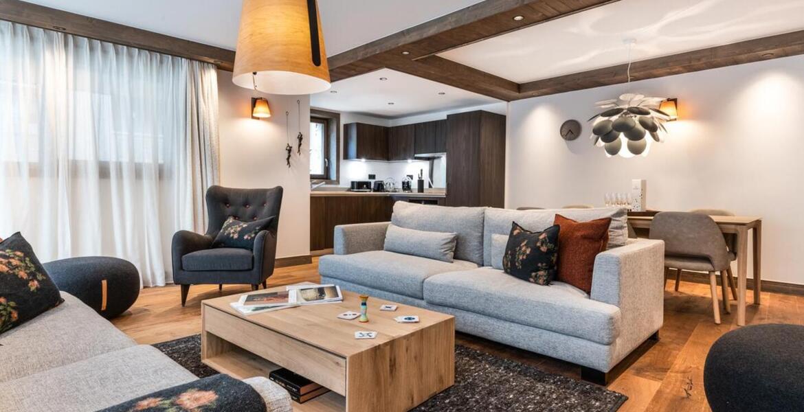 L'appartement, situé au 1er étage de la résidence à Meribel