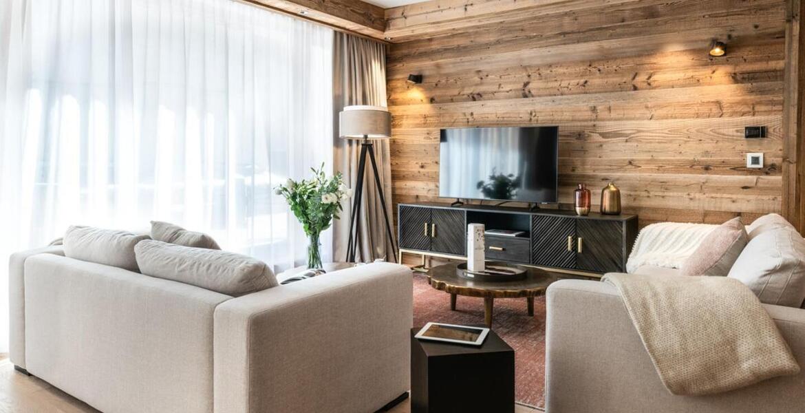 The duplex flat in Meribel, located on the 3rd and 4th floor