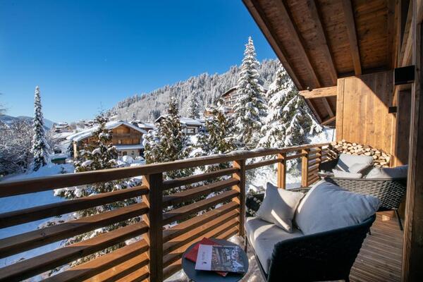 Le penthouse duplex á Meribel, situé aux 1er et 2ème étages 