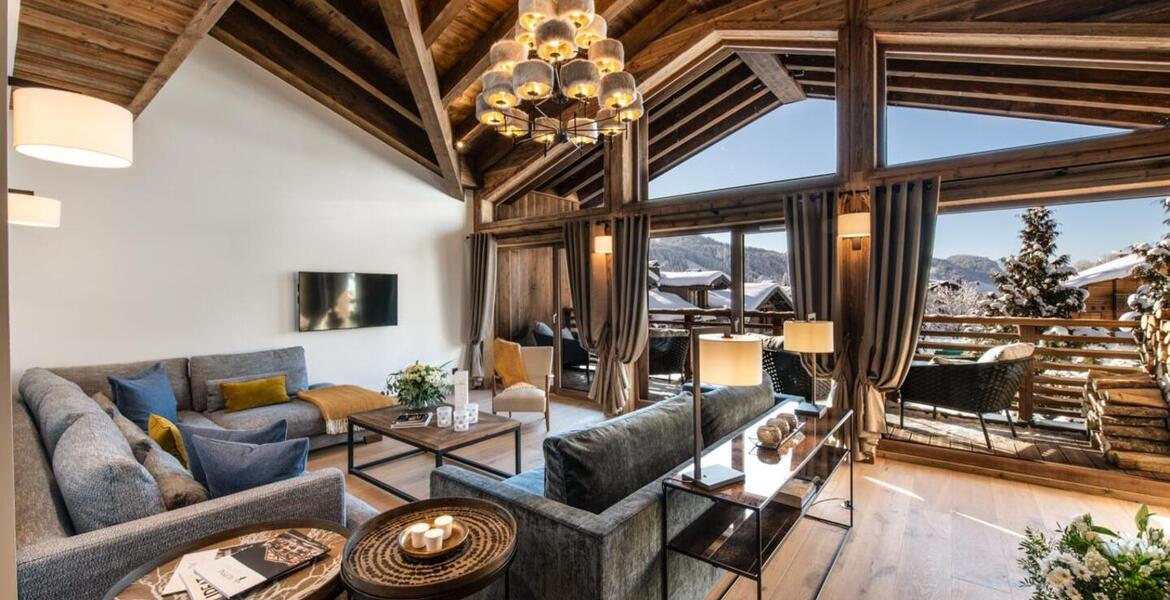 Le penthouse duplex á Meribel, situé aux 1er et 2ème étages 