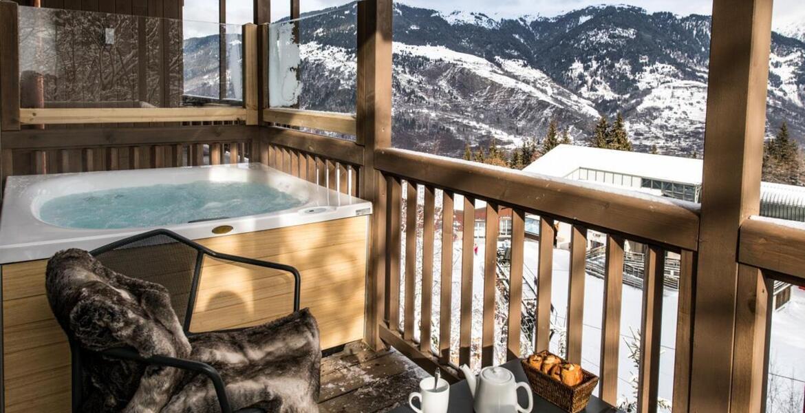 Le penthouse duplex á Meribel, situé aux 1er et 2ème étages 